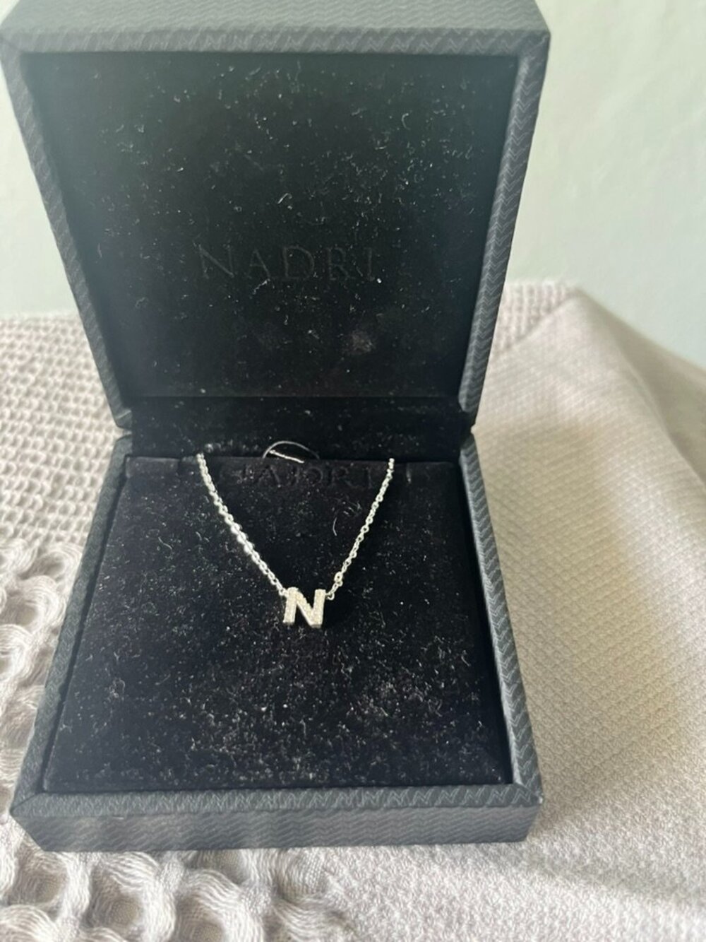 Nadri Letter "N" Pendant Necklace - Picture 2 of 5